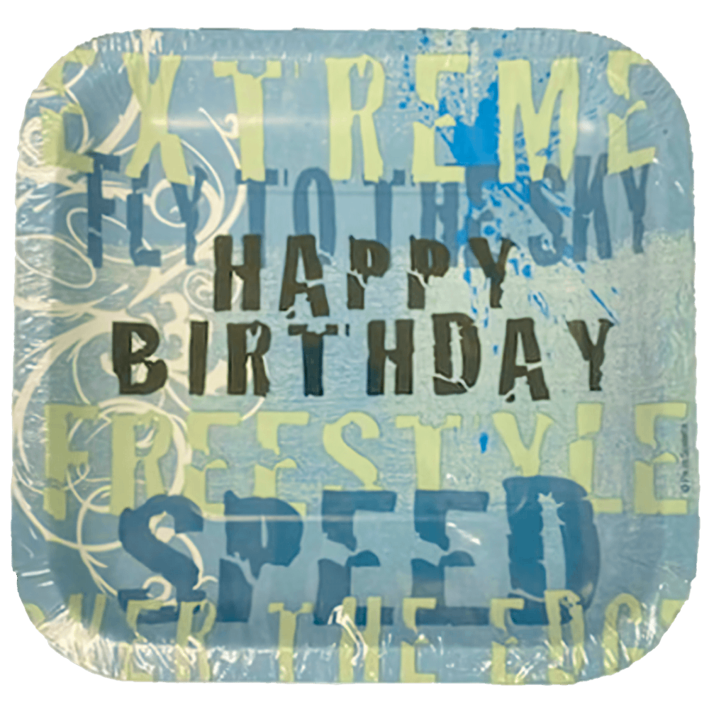 Xtreme Action 7" Square Dessert Plates 8ct AMZ+