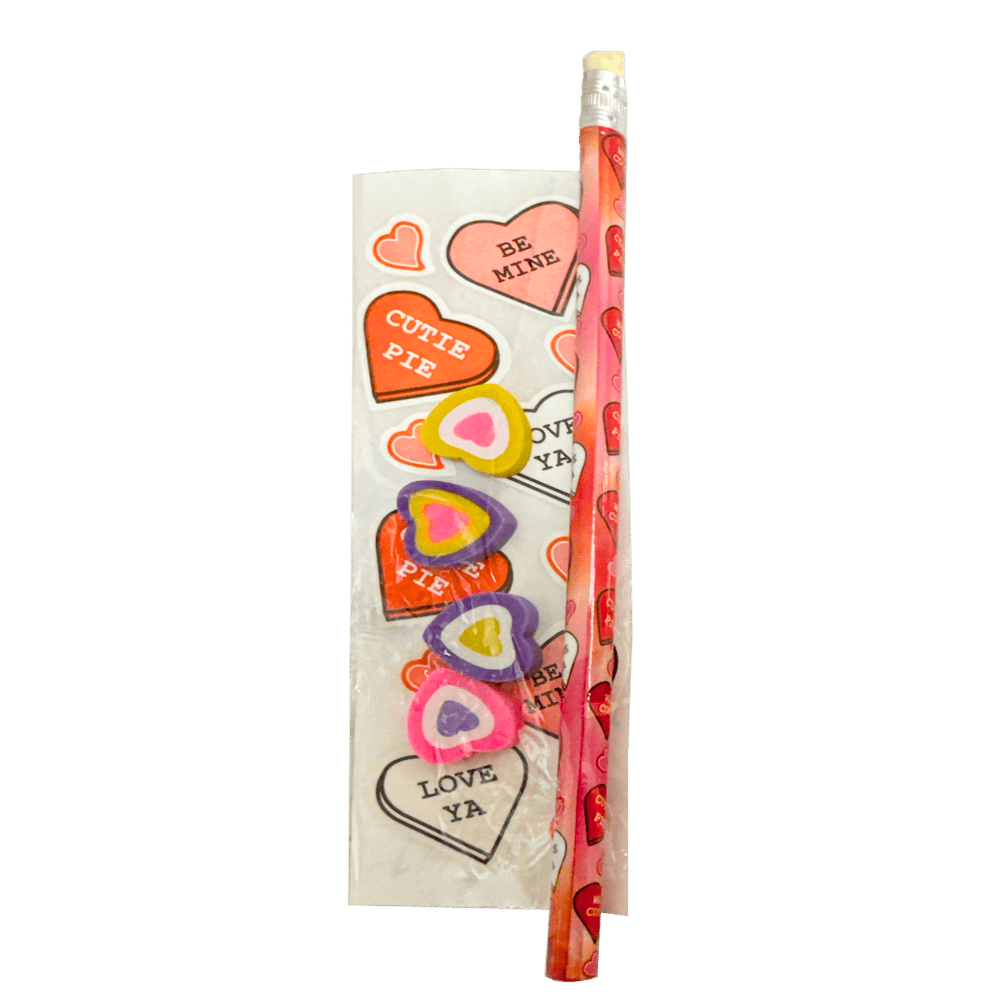 Valentine Pencil/Sticker Pack+