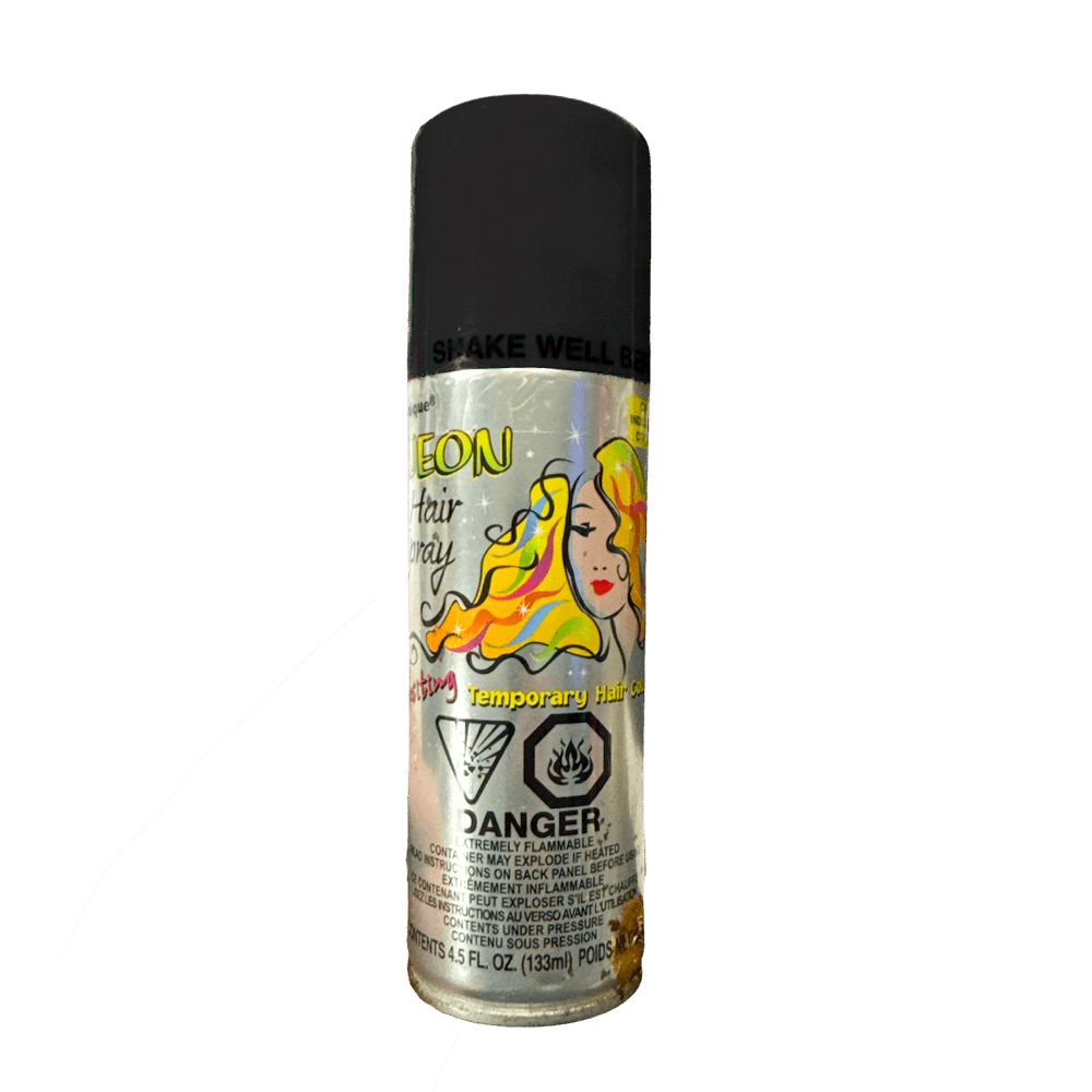 Neon Black Hair Spray 3oz+