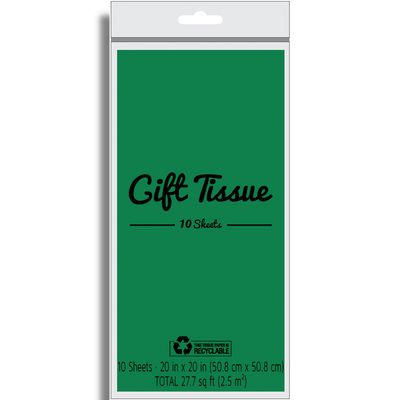 Emerald Green Tissue paper 10ct +