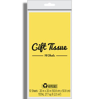 Yellow Tissue Paper 10ct+