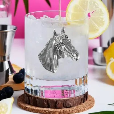 Silver Horse Head Double Old Fashioned