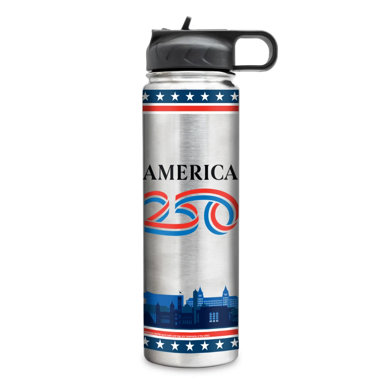 America 250 - Silver Stainless Steel Tumbler 22oz+