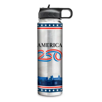 America 250 - Silver Stainless Steel Tumbler 22oz+