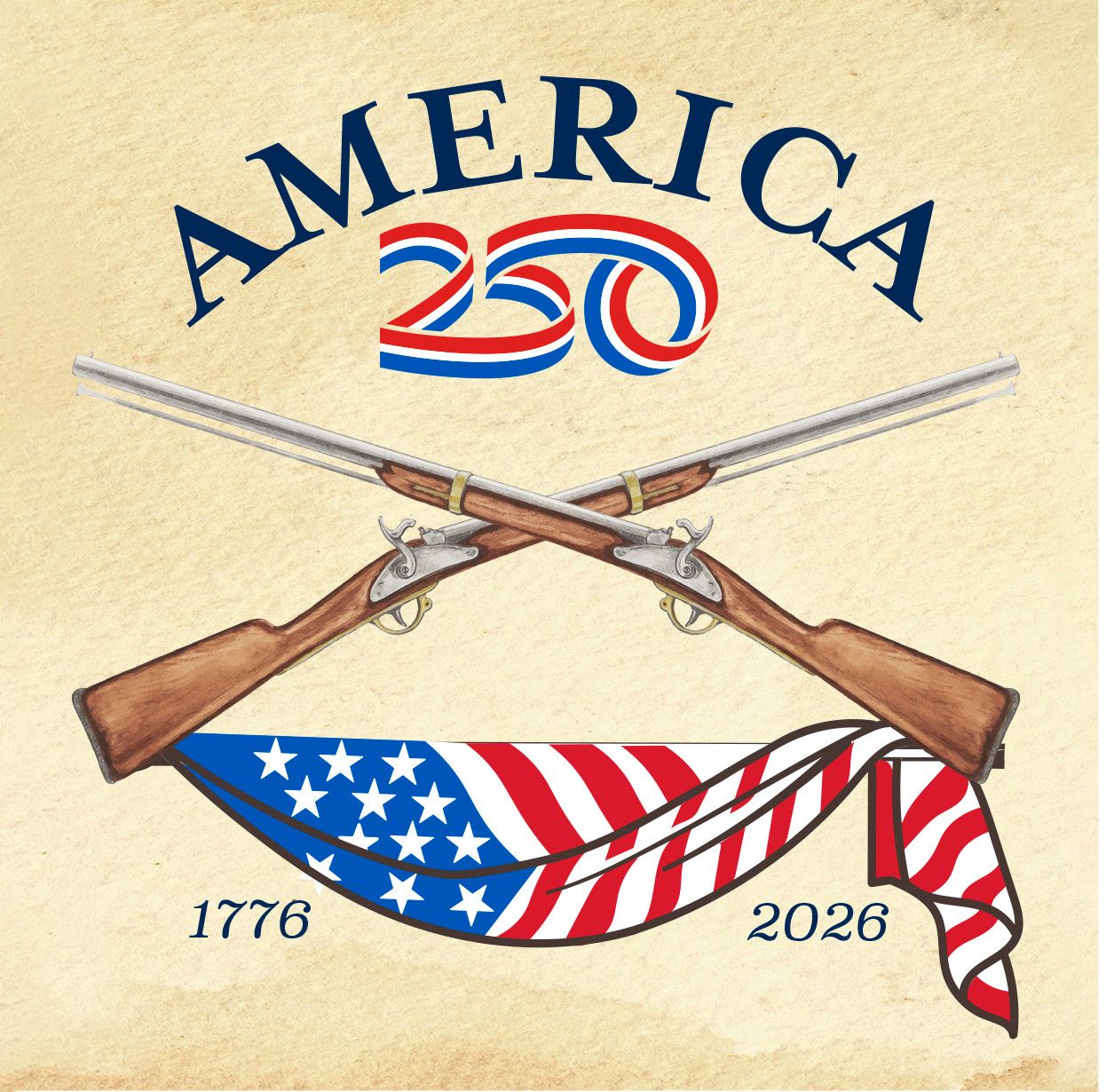America 250 - Rifle Bumper Sticker+