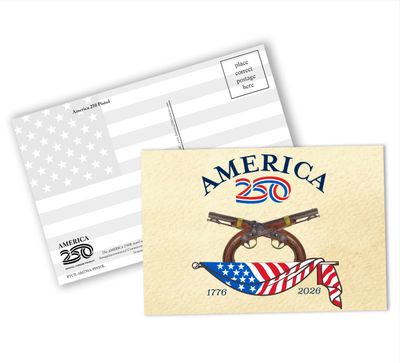 America 250 - Pistol Postcard+