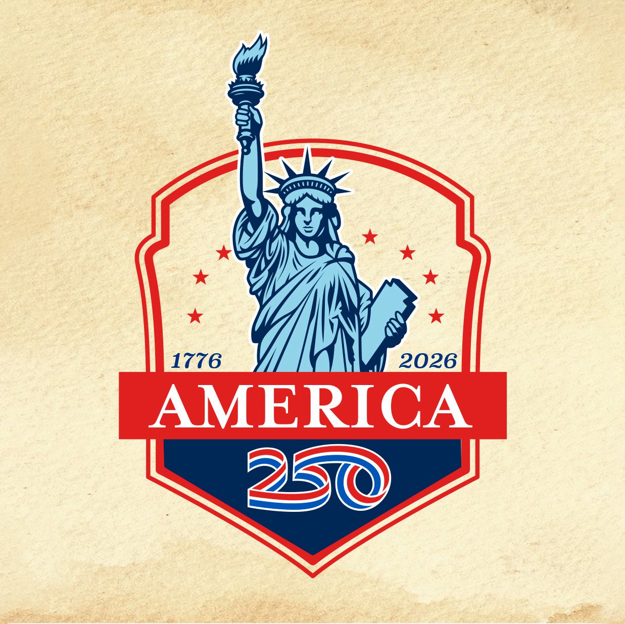 America 250 - Statue of Liberty Bumper Sticker+