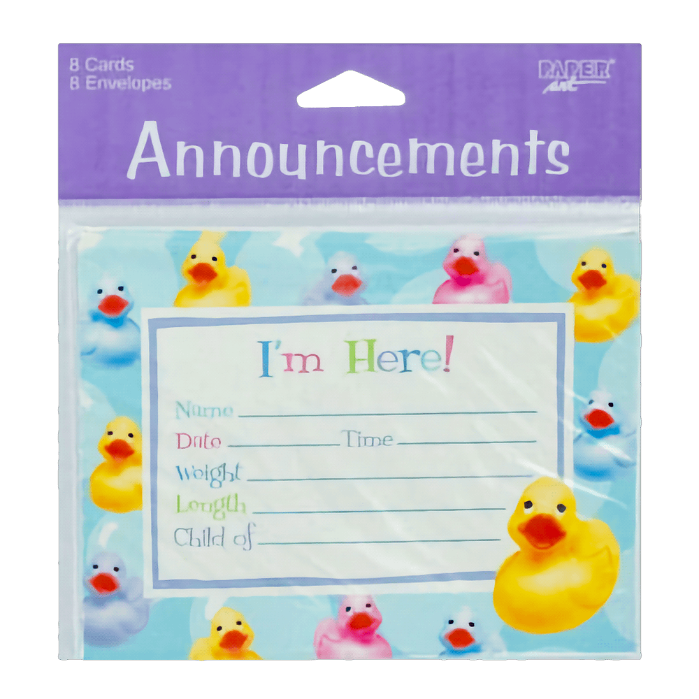 Rubber Ducky Announcements Post Cards 8ct+