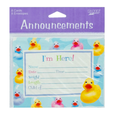Rubber Ducky Announcements Post Cards 8ct+
