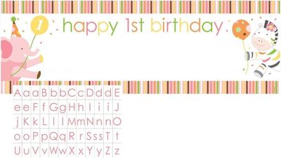 Sweet at One Girl High Chair Kit+