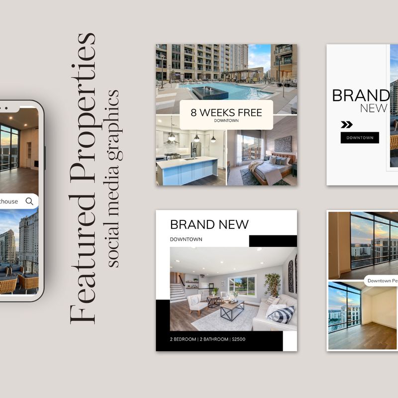 Featured Property Social Media Templates - Apartments