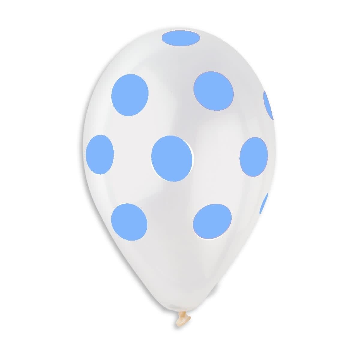 GS110: #000 Crystal Clear/Light Blue Polka Dot 923353