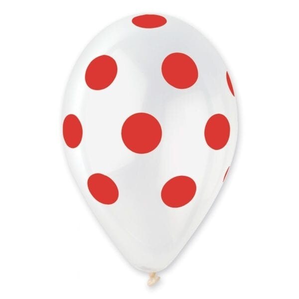 GS110: #000 Crystal Clear/Red Polka Dot 923322