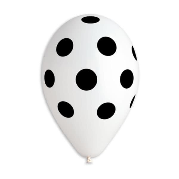 GS110: #001 White/ Black Polka Dot 927948