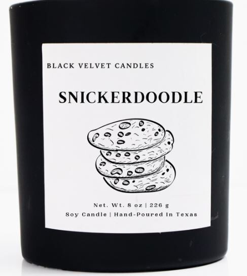 SNICKERDOODLE| 8oz Soy candle| Black Matte Jar
