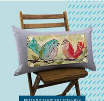 Bird Love Lumbar Pillow Swap