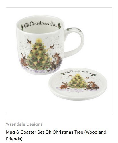 Mug &amp; coaster st christmas tree