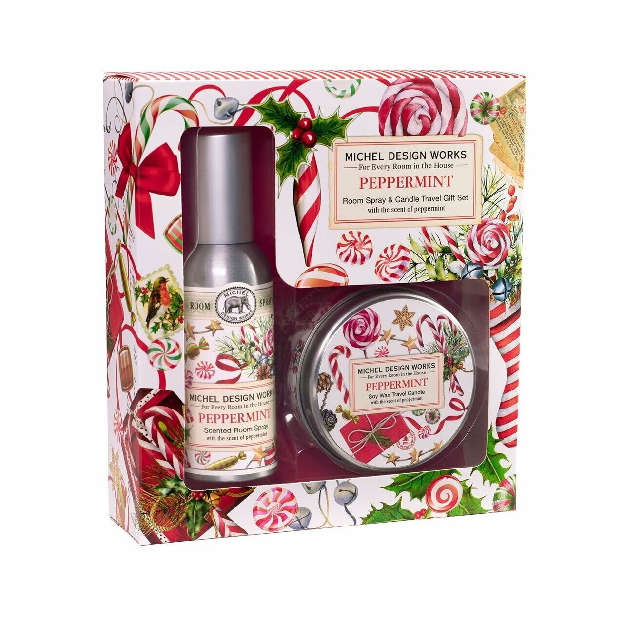 Gift Set Candle &amp; Spray Peppermint
