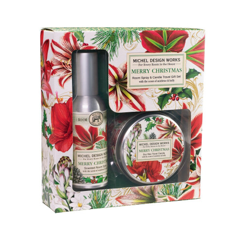 Gift Set Candle &amp; Spray Merry Christmas