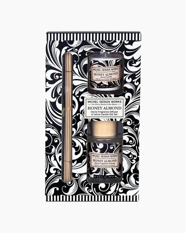 Gift Set Diffuser and Votive Candle Honey Almond