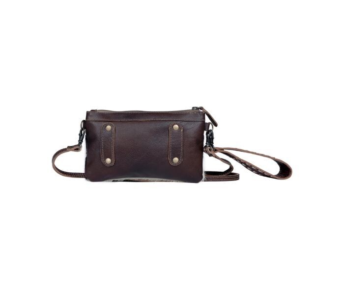 Myra Bag Black, White and Brown Cow Speckled Belt Bag S-3304