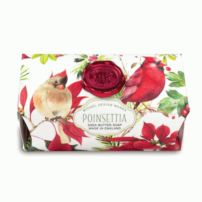 Large Bath Bar Soap Poinsetta 8.7oz