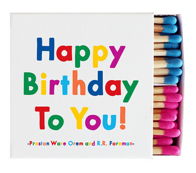 Matchboxes - X311 - Happy Birthday To You (Orem/Foreman)