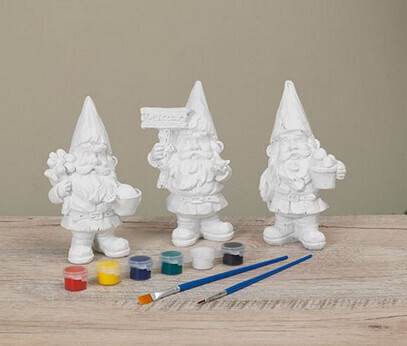 S/3 DIY 5.5&quot;H Resin Gnome