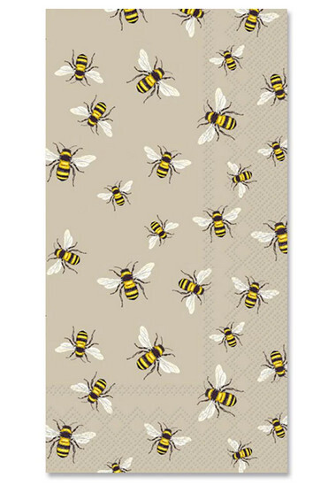 Lovely Bees Paper Guest Towel Linen