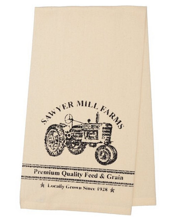 Sawyer Mill Tractor Natural Tea Towel
