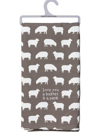 Kitchen Towel - Love You A Bushel &amp; A Peck Animals