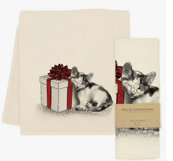 Kiki (Kitten) Flour Sack Tea Towel