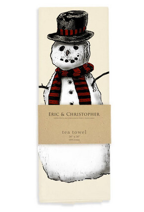 Snowman 2  Flour Sack Tea Towel