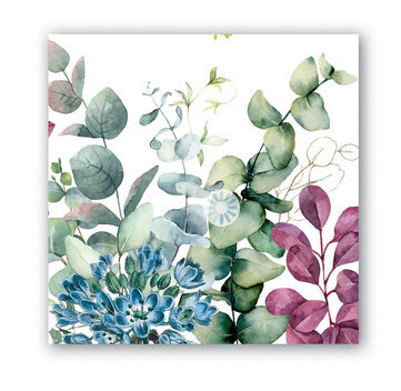 Cocktail Napkins Eucalyptus and Mint
