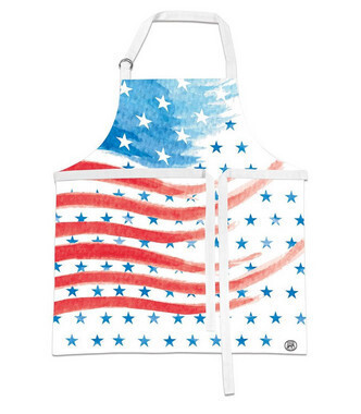 Apron Red White Blue