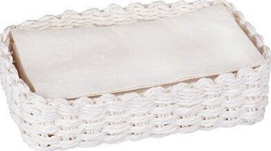 Woven White Guest Caddy