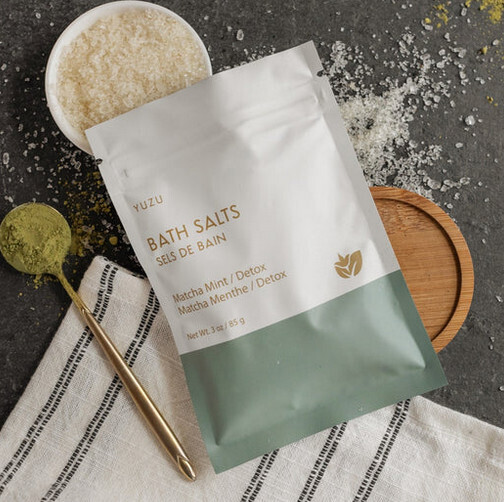 Mini Bath Salts Packet (3oz)-Matcha Mint