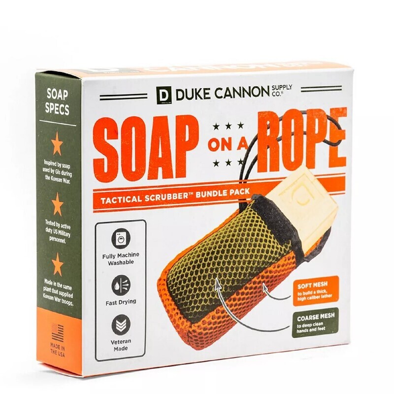Soap on a Rope Bundle Pack - Tactical Scrubber + Bourbon soap