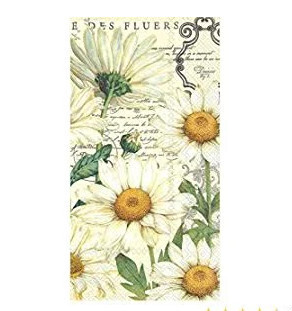 Shasta Daisy Cream Paper Guest Towel