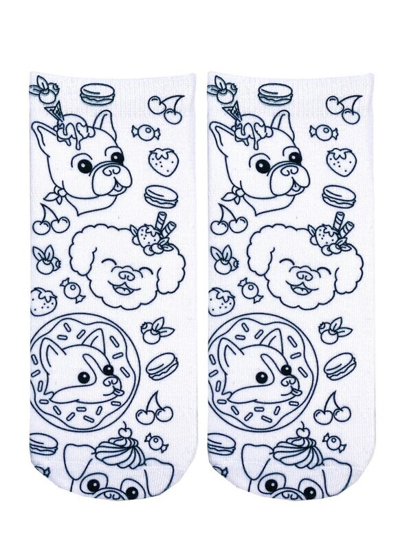SWEET DOG COLORING SOCK