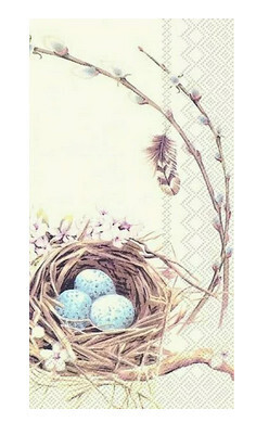 Birds Nest With Eggs Paper Guest Towel