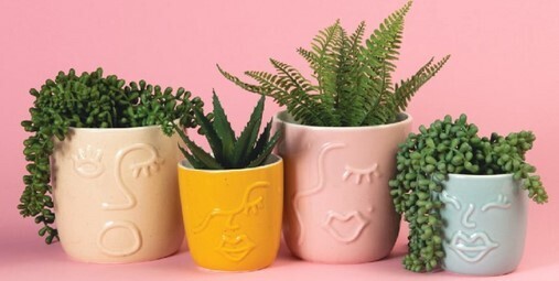 Ceramic Face Medium Planter