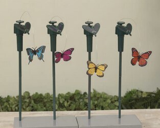 15&quot;H Spinning Solar Butterfly Stake
