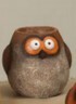 5.9&quot;L Resin Owl Planter, Style: Brown