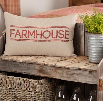 Burlap Farmhouse Natural Pillow