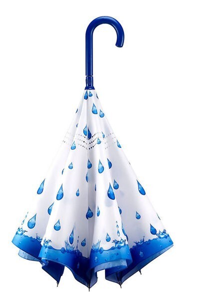 Rainy Season Stick Umbrella Reverse Close