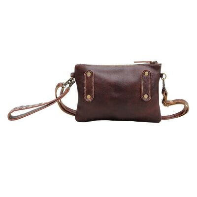 Myra FLORAL BERYL LEATHER &amp; HAIRON BAG S-6402