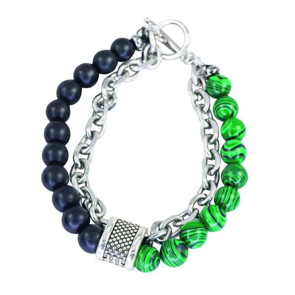 Yin/Yang Bracelet Green