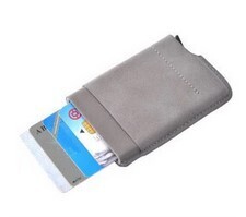 RFID Credit Card Safe &amp; Wallet-Grey