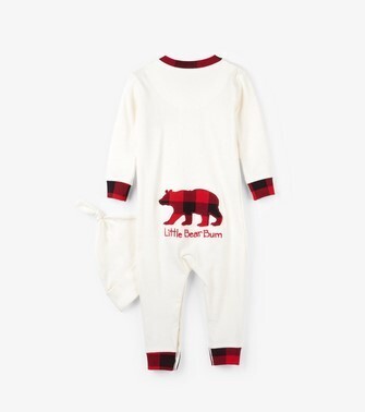 Buffalo Plaid Baby Coverall &amp; Hat - 6M to 12M